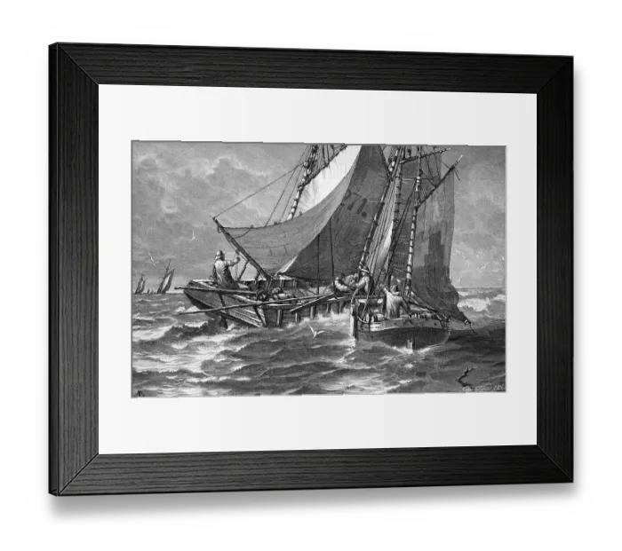 Framed Print : Liquor trade on the open North Sea