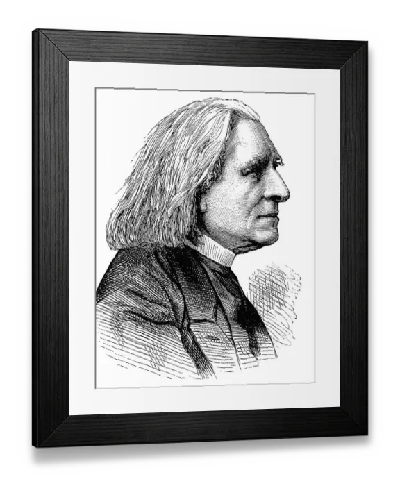 Framed Print : Franz Liszt, 1811-1886, composer Framed Print : Franz Liszt, 1811-1886, composer