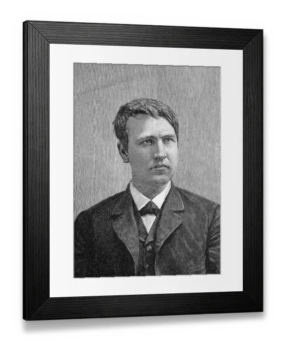 Framed Print : Thomas Alva Edison, 1847-1931