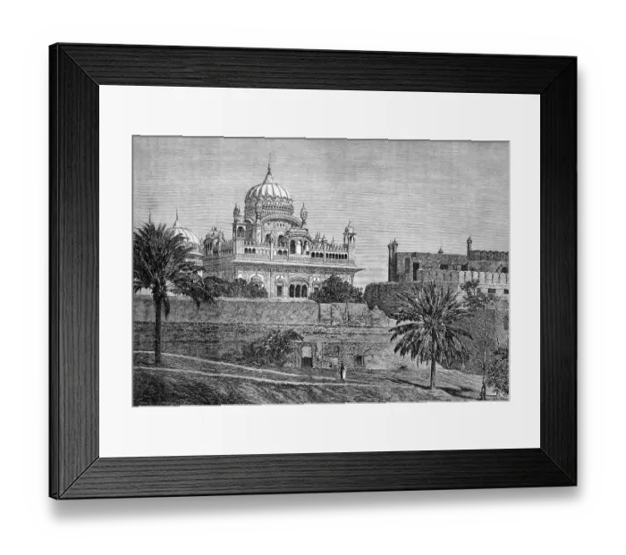 Framed Print : Palace in Lahore, Pakistan, historical illustration