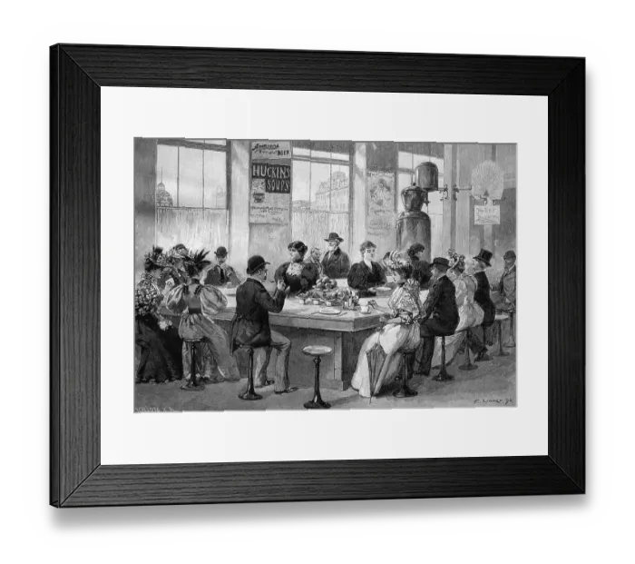 Framed Print : Lunchroom in Chicago, Illinois