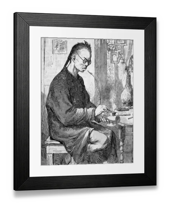 Framed Print : Chinese scholar, historical wood engraving