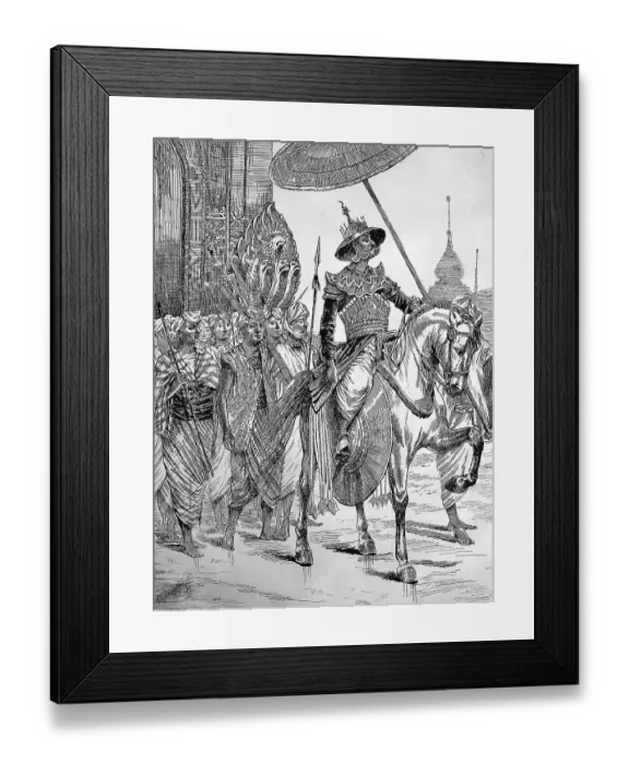Framed Print : The Lama of Tibet, in front of his palace