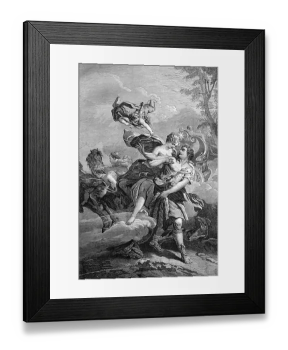 Framed Print : Cupid, historical woodcut, circa 1888