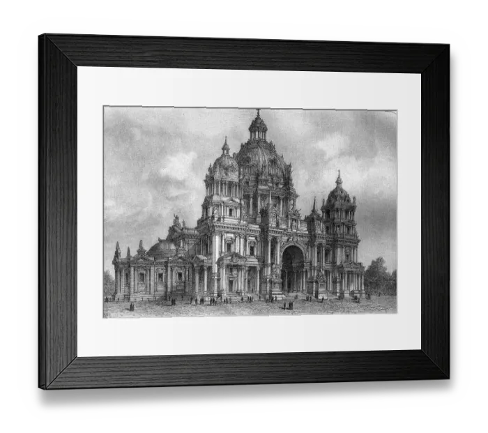 Framed Print : New building of Berliner Dom, Berlin Cathedral