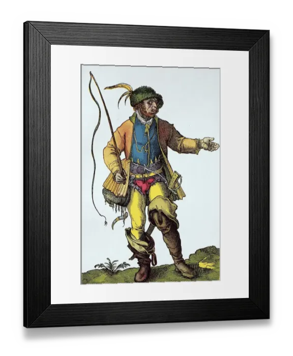 Framed Print : Waggoner's costume, costume book by Weigel Framed Print : Waggoner's costume, costume book by Weigel