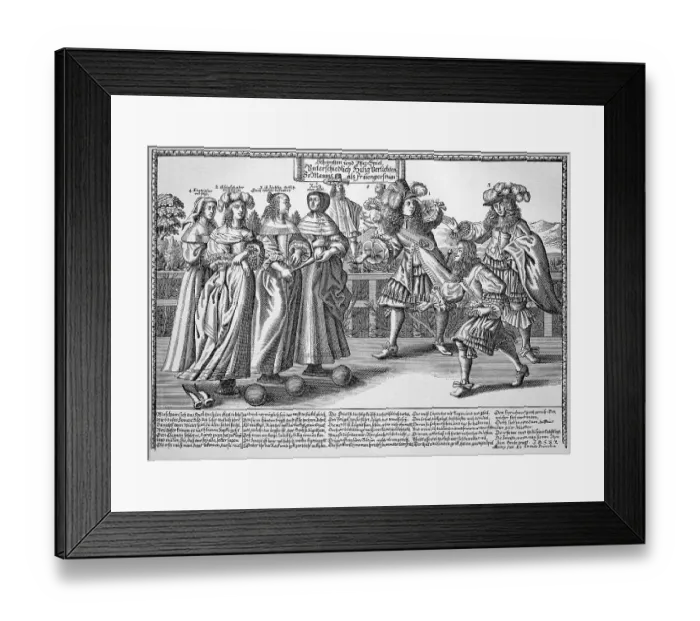 Framed Print : The marriage, a gamble, Frankfurt symbolic copper engraving by A Framed Print : The marriage, a gamble, Frankfurt symbolic copper engraving by A