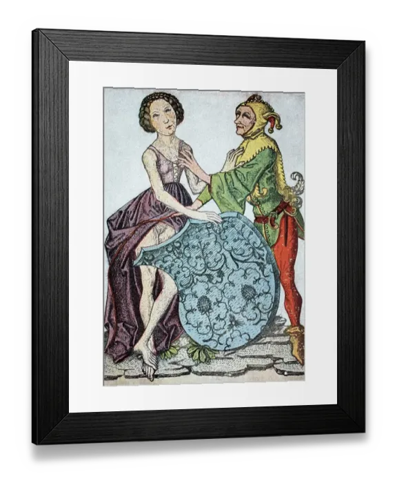 Framed Print : The emblem of our times, copper engraving
