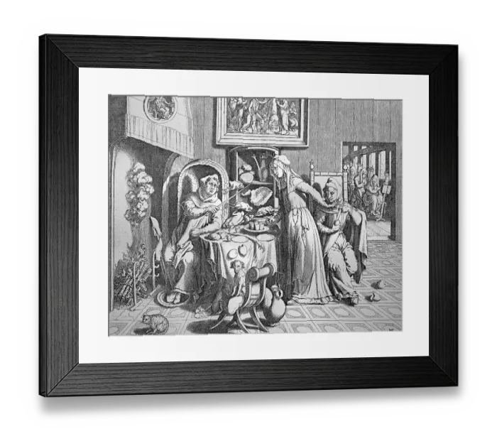Framed Print : The nuns, their devoutness is gluttony and lewdness