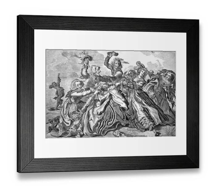 Framed Print : The battle for the pants, Dutch satirical leaflet Framed Print : The battle for the pants, Dutch satirical leaflet