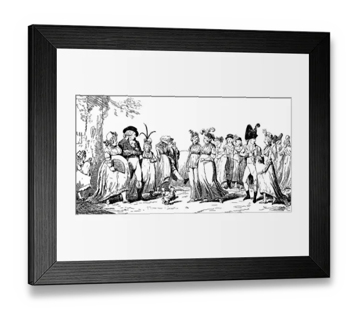 Framed Print : English caricature on fake pregnancy in fashion by Isac Cruikshank Framed Print : English caricature on fake pregnancy in fashion by Isac Cruikshank