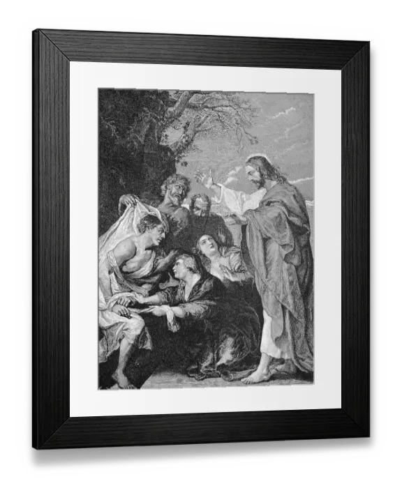 Framed Print : Christ Raising of Lazarus, painting from Peter Paul Rubens