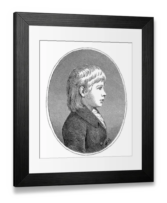 Framed Print : Prince Wilhelm when he was nine years old