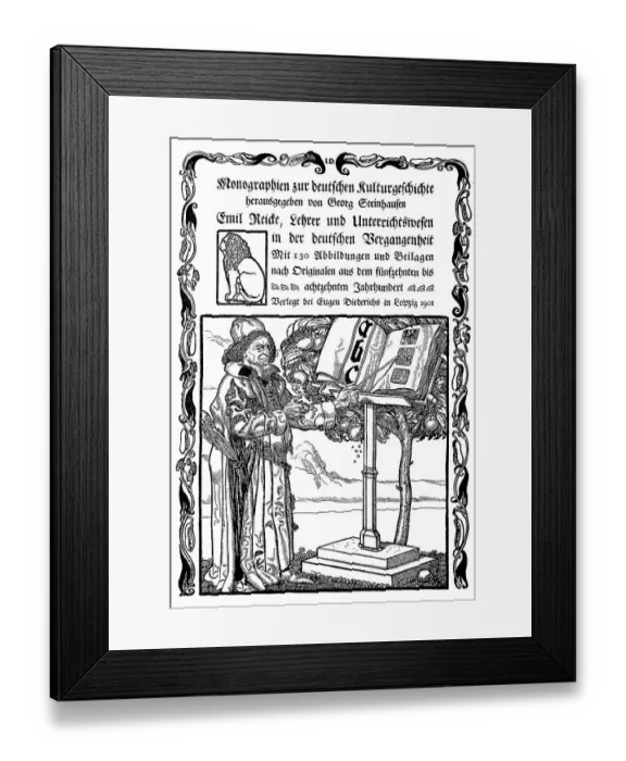 Framed Print : Teacher with a reading book outdoors Framed Print : Teacher with a reading book outdoors
