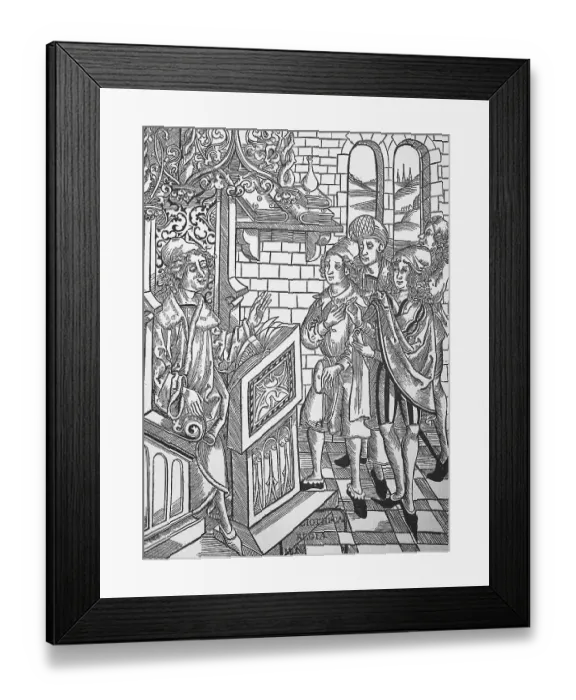 Framed Print : University teachers and students in different costumes Framed Print : University teachers and students in different costumes