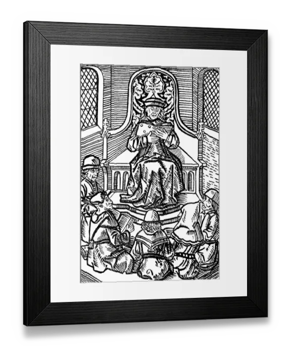 Framed Print : Lecture of a university teacher in Lower Germany Framed Print : Lecture of a university teacher in Lower Germany