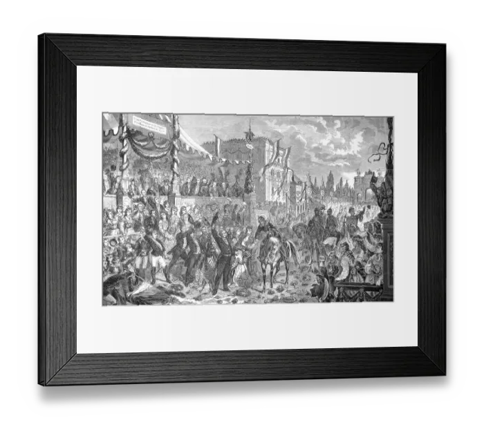Framed Print : The victory of the Bavarian troops in Munich on July 16
