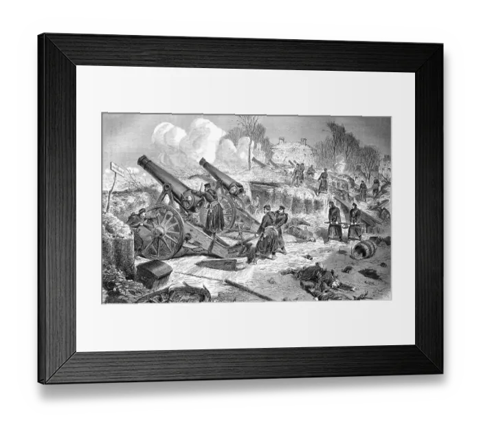 Framed Print : Prussian siege battery No.3 in Park Rainen near Paris