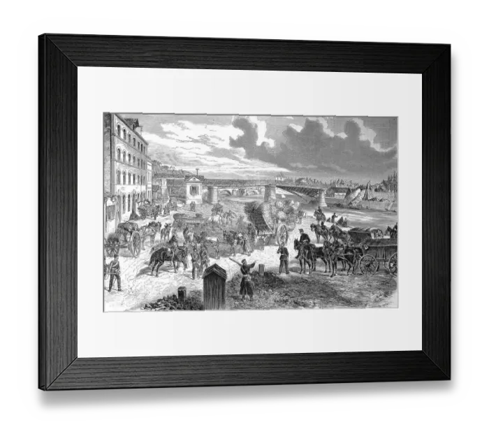 Framed Print : The army magazine and the blasted bridges in Pontoise at Paris Framed Print : The army magazine and the blasted bridges in Pontoise at Paris