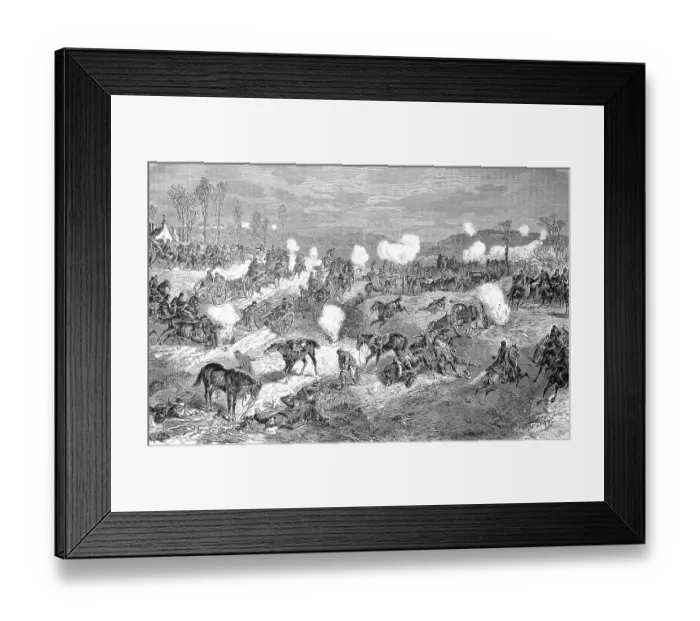 Framed Print : The Wuerttemberg artillery on the heights of Villiers in the fight on 2 December Framed Print : The Wuerttemberg artillery on the heights of Villiers in the fight on 2 December