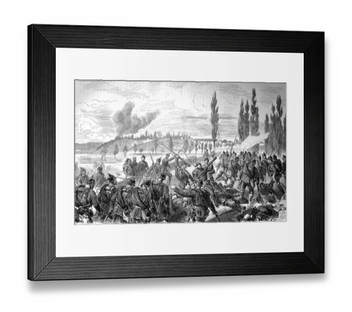 Framed Print : Battle at Etuz at the Oignon the 22nd of October