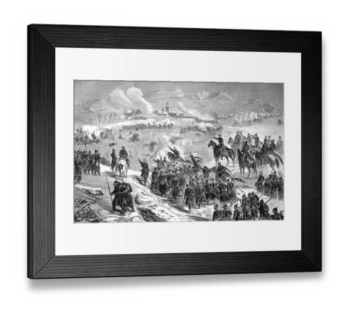 Framed Print : Battle of Champagne and Abre-l'Eveque borne Le Mans on January 11th