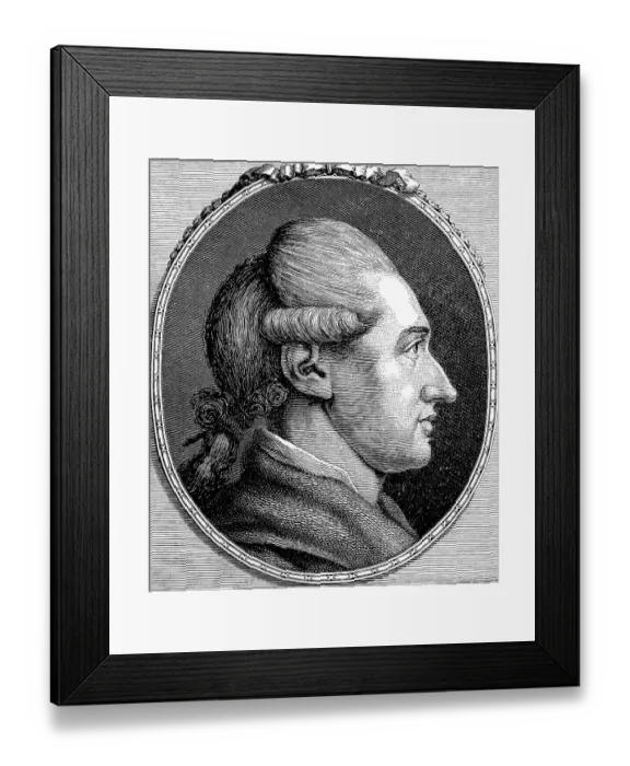 Framed Print : Johann Wolfgang von Goethe, August 28 Framed Print : Johann Wolfgang von Goethe, August 28
