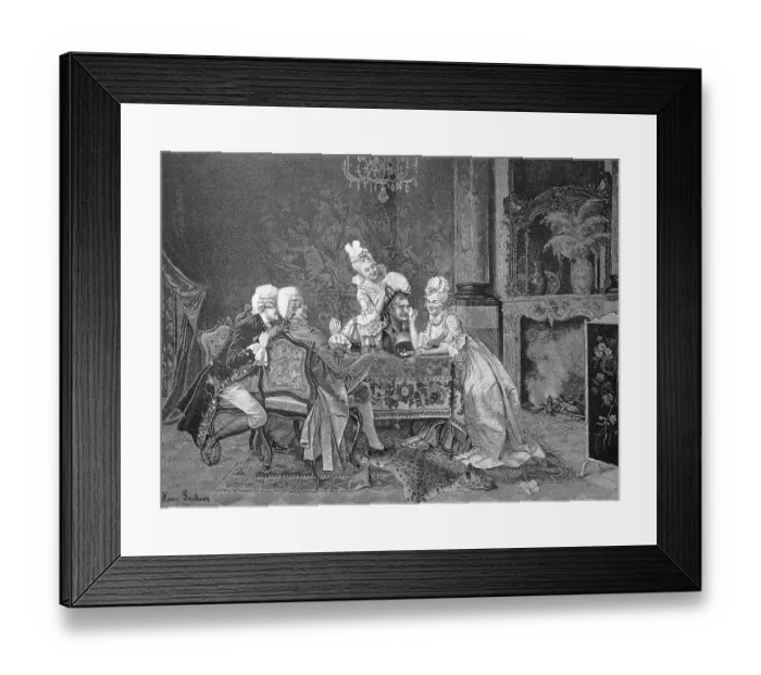 Framed Print : Noble society, rich people in an elegant living room