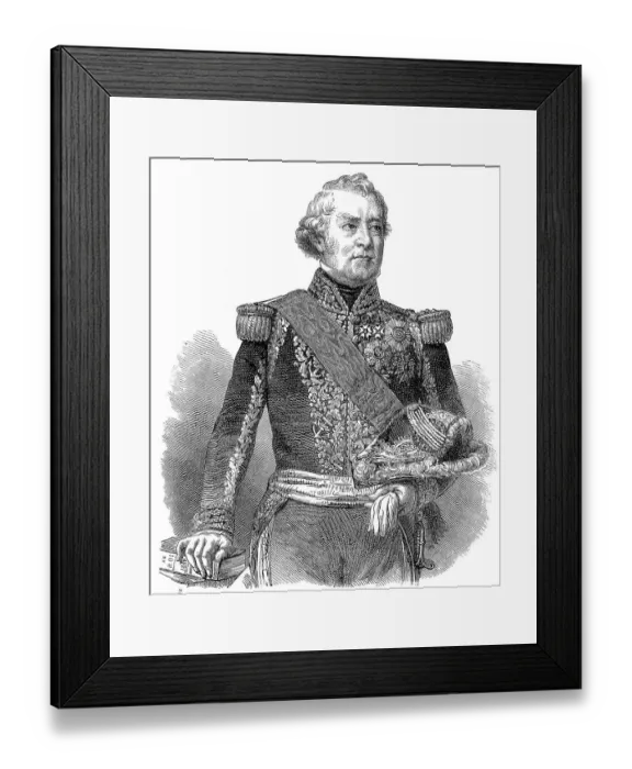Framed Print : Ange Rene Armand, Baron de Mackau