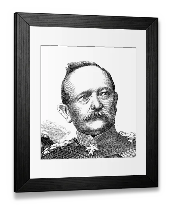 Framed Print : Portrait of Eduard Friedrich Karl von Fransecky Framed Print : Portrait of Eduard Friedrich Karl von Fransecky