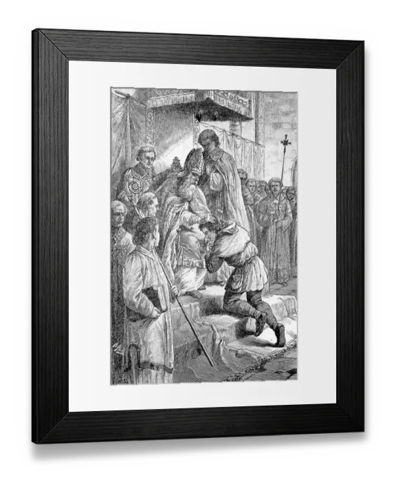 Framed Print : St. Baldom is given the consecration of the Sacred Geodesy