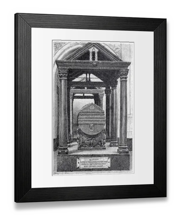 Framed Print : The Tomb of Emperor Frederick II in the Cathedral of Palermo