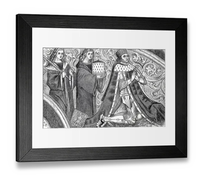 Framed Print : Portrait of the Elector Albrecht Achilles of Brandenburg on the altarpiece of the collegiate church of Ansbach