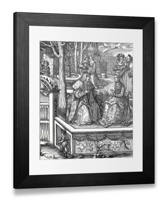 Framed Print : Maximilian I and his young wife Mary of Burgundy