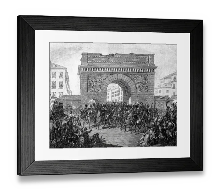 Framed Print : Entry of the allied monarchs in Paris on March 31 Framed Print : Entry of the allied monarchs in Paris on March 31