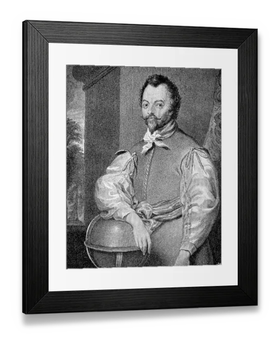 Framed Print : Sir Francis Drake, borb around 1540 Framed Print : Sir Francis Drake, borb around 1540