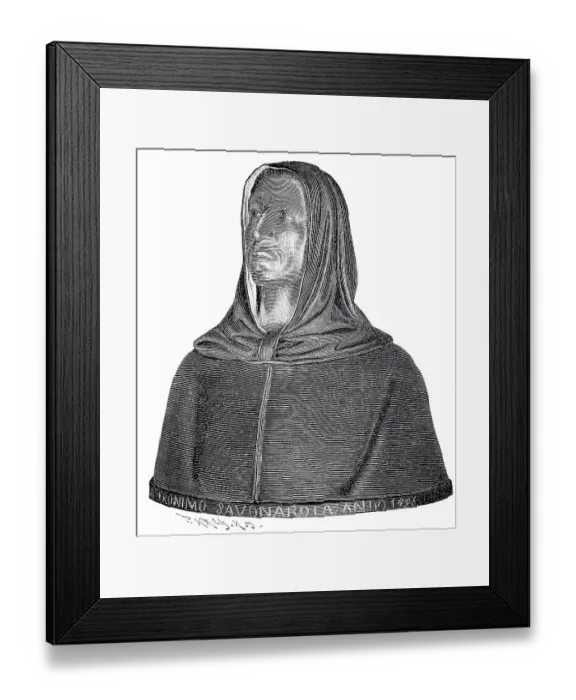 Framed Print : Girolamo Maria Francesco Matteo Savonarola