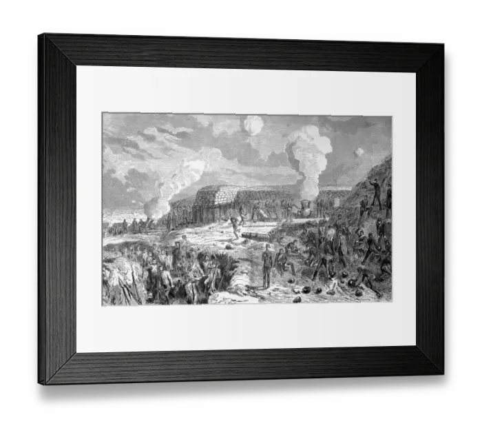 Framed Print : Bombardment of Sebastopol or Sevastopol in the Crimean War 1853-56