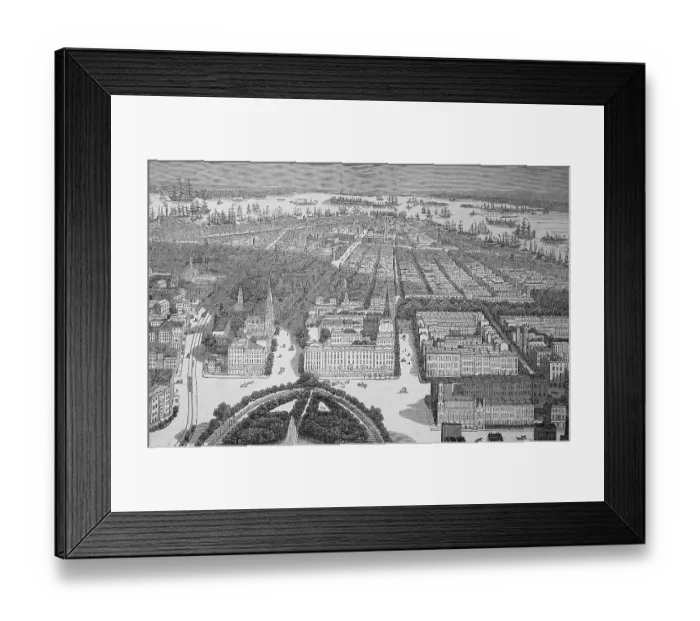 Framed Print : View of the city of New York, 1855 Framed Print : View of the city of New York, 1855