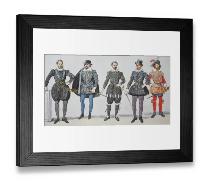 Framed Print : Fashion, costumes, clothing in France