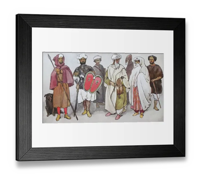 Framed Print : Clothing, fashion in Spain and Portugal around 1500-1540