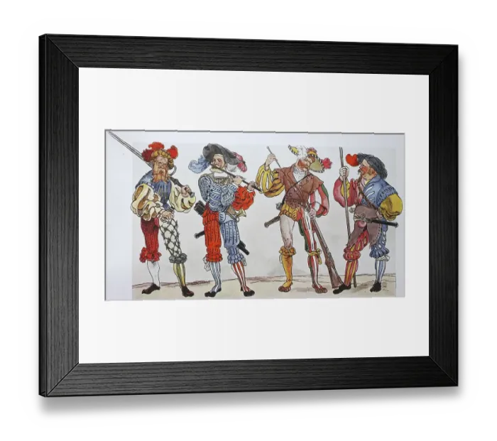 Framed Print : Clothing, fashion of the Landsknechts in Germany around 1500-1540 Framed Print : Clothing, fashion of the Landsknechts in Germany around 1500-1540