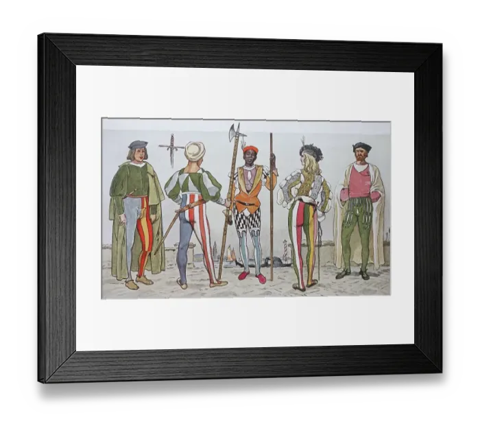 Framed Print : Clothing, fashion in Italy at the time of the High Renaissance around 1500 Framed Print : Clothing, fashion in Italy at the time of the High Renaissance around 1500