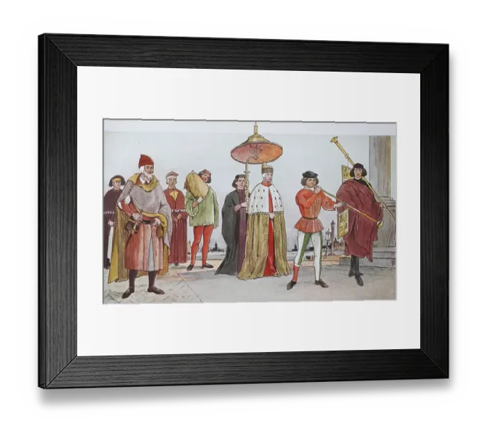 Framed Print : Clothing, fashion in Italy at the time of the High Renaissance around 1500 Framed Print : Clothing, fashion in Italy at the time of the High Renaissance around 1500