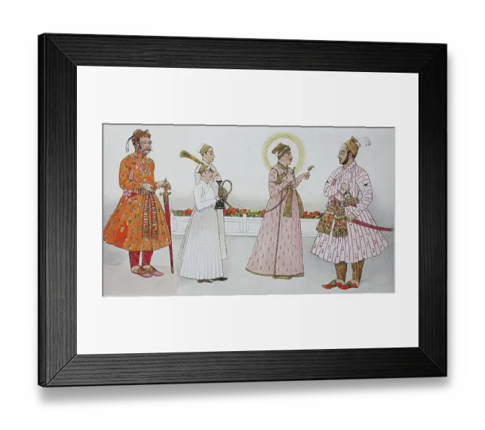 Framed Print : Clothing, fashion in India, from 1600-1800