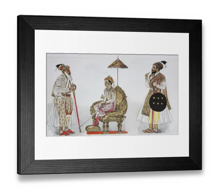Framed Print : Clothing, fashion in India, from 1600-1800