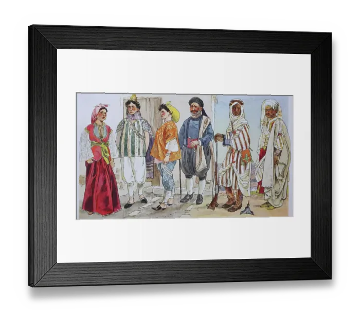 Framed Print : Clothing, fashion in Tunisia, Tunis