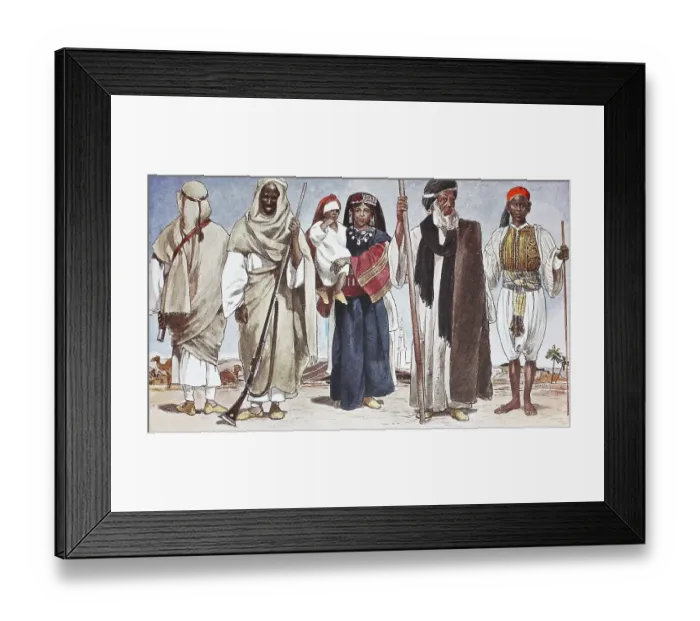 Framed Print : Clothing, historical fashion in Africa