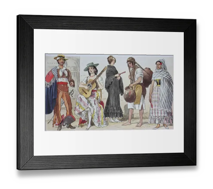 Framed Print : Clothing, fashion in Central America
