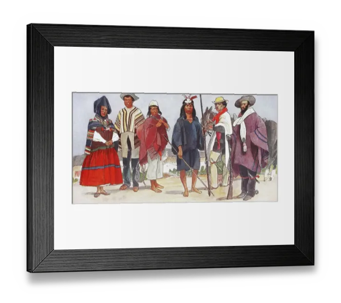 Framed Print : Clothing, fashion in South America